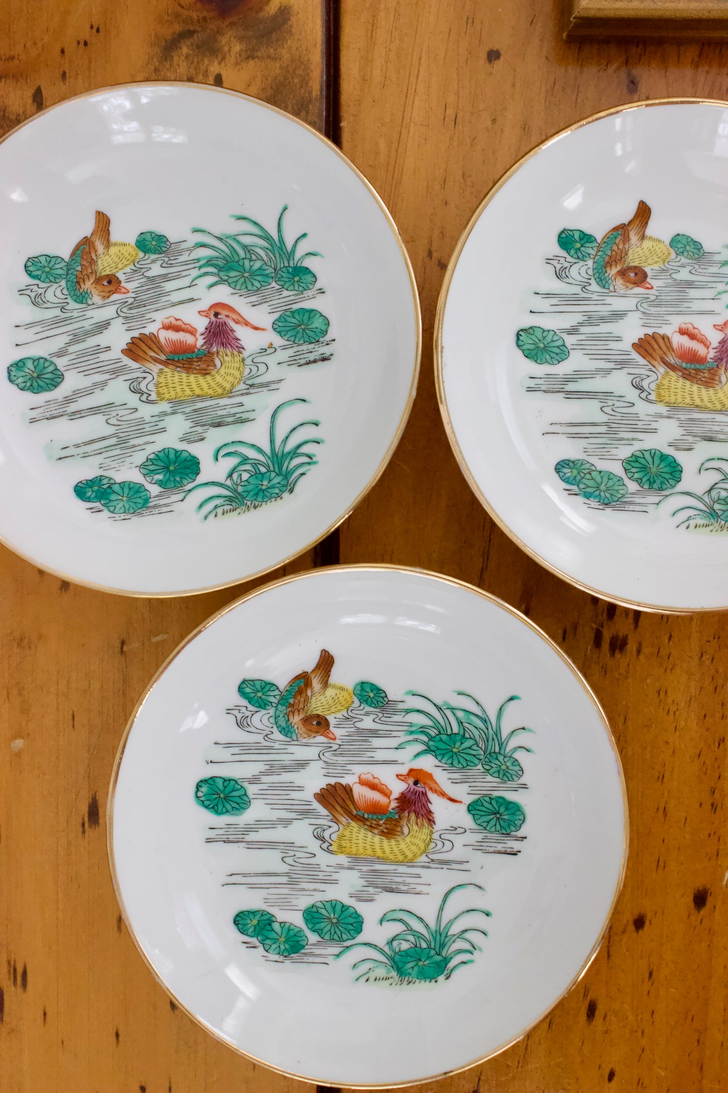 Vintage Mandarin Duck Trinket Dish